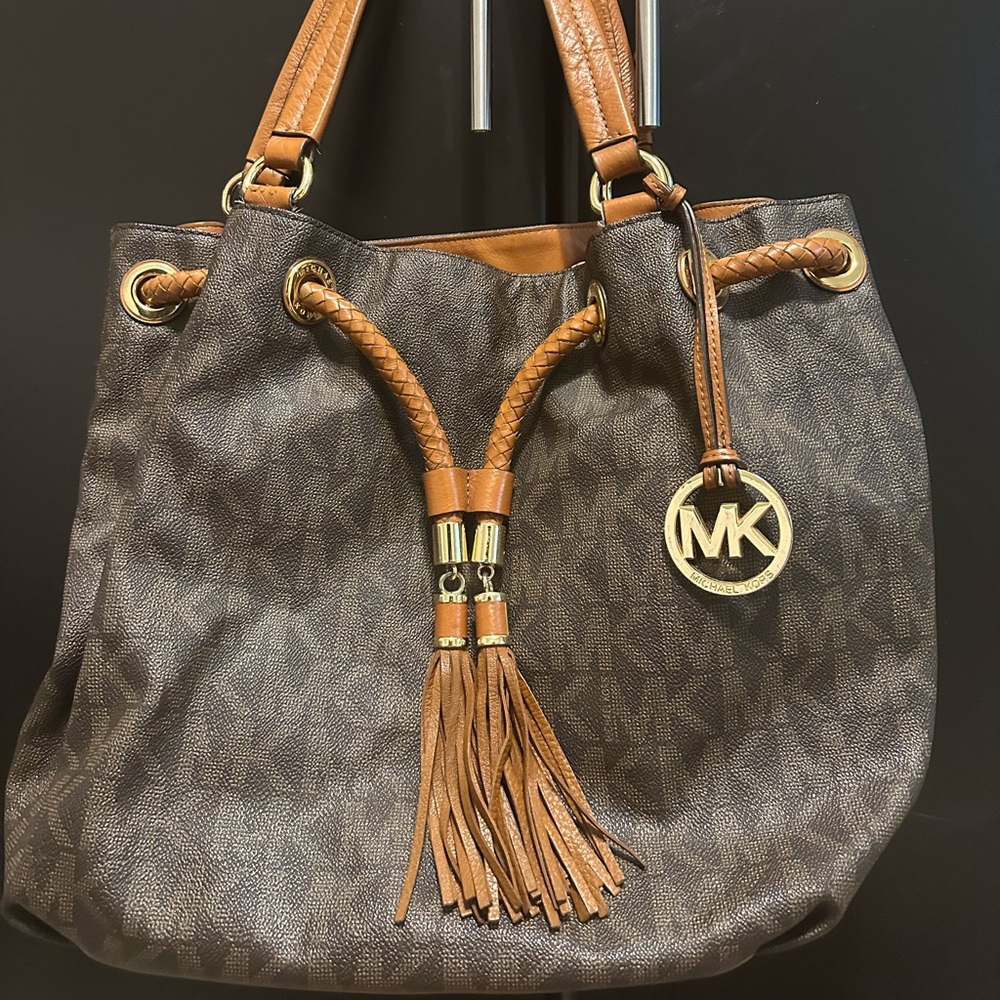 Brown Michael Kors MK shoulder bag